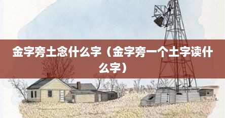 金字旁加土是什么字怎么读（金字旁两个土读什么字）
