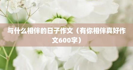 与什么相伴的日子作文（有你相伴真好作文600字）