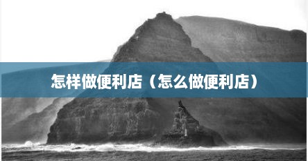 怎样做便利店（怎么做便利店）