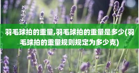 羽毛球拍的重量,羽毛球拍的重量是多少(羽毛球拍的重量规则规定为多少克)