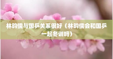林昀儒与国乒关系很好（林昀儒会和国乒一起冬训吗）