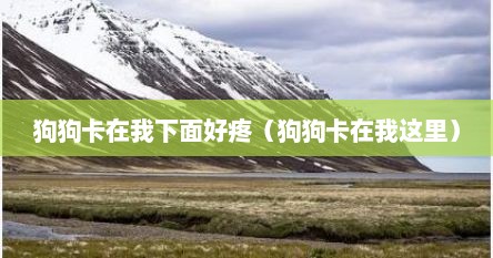 狗狗卡在我下面好疼（狗狗卡在我这里）