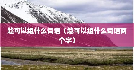趁可以组什么词语（趁可以组什么词语两个字）