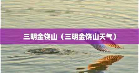 三明金饶山（三明金饶山天气）