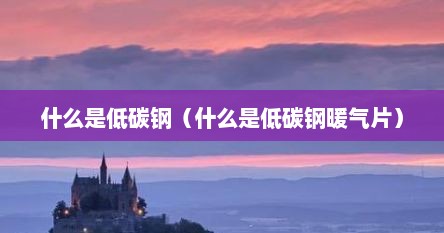 什么是低碳钢（什么是低碳钢暖气片）