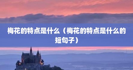 梅花的特点是什么（梅花的特点是什么的短句子）