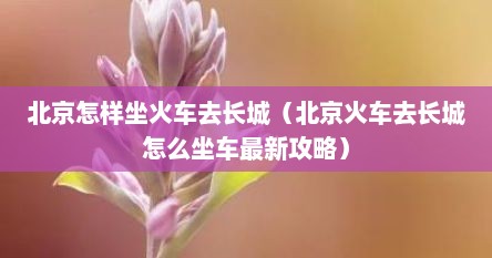 北京怎样坐火车去长城（北京火车去长城怎么坐车最新攻略）