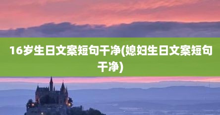 16岁生日文案短句干净(媳妇生日文案短句干净)