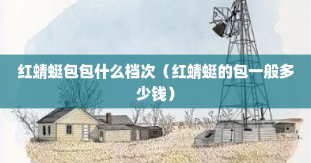 红蜻蜓包包什么档次（红蜻蜓的包一般多少钱）