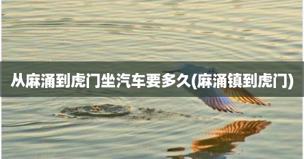 从麻涌到虎门坐汽车要多久(麻涌镇到虎门)