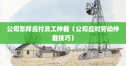 公司怎样应付员工仲裁（公司应对劳动仲裁技巧）