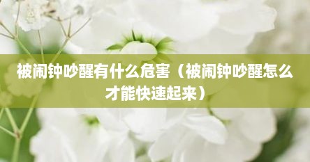 被闹钟吵醒有什么危害（被闹钟吵醒怎么才能快速起来）