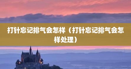 打针忘记排气会怎样（打针忘记排气会怎样处理）