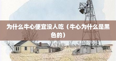 为什么牛心便宜没人吃（牛心为什么是黑色的）