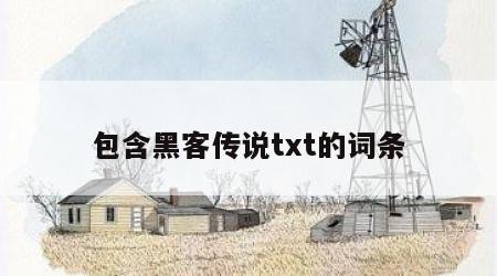 包含黑客传说txt的词条